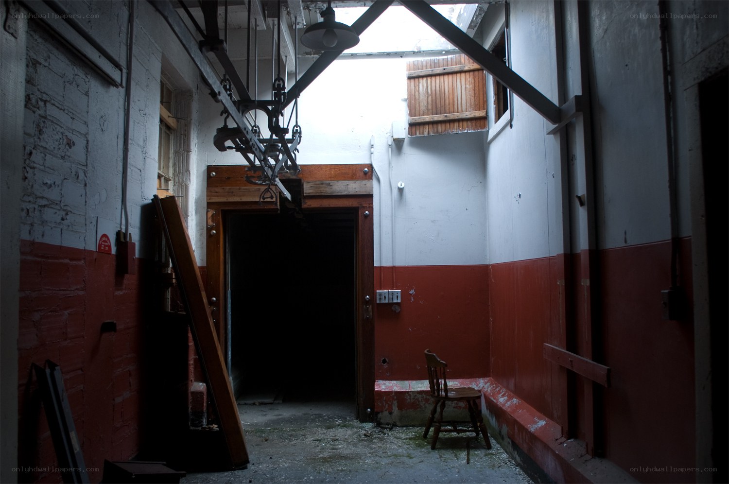 abandoned industrial corridor