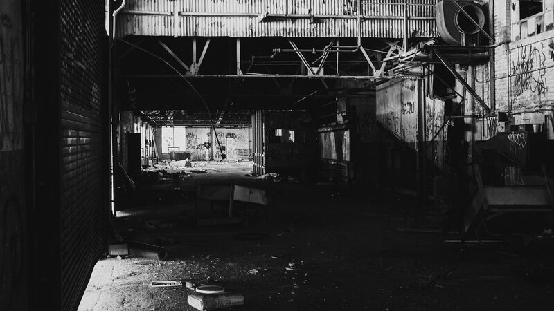 Abandoned Industrial Corridor — Black