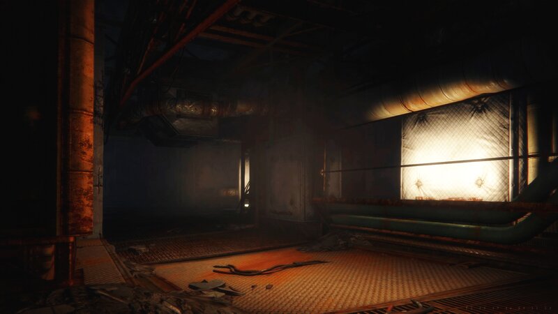 Abandoned Industrial Corridor — Brown, Dark, Ominous