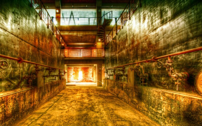 Abandoned Industrial Corridor — Yellow