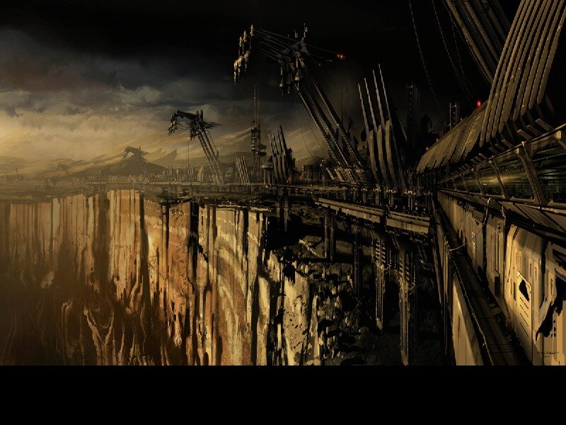 Abandoned Industrial Dock — Brown