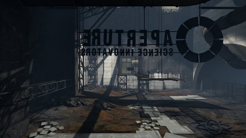 Abandoned Industrial Facility — Gray, Dramatic, 3d Render, Signage