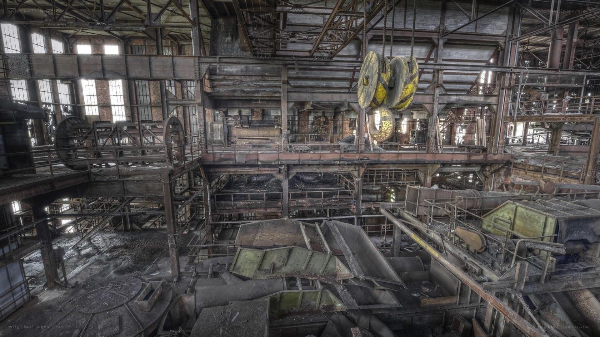 abandoned industrial factory interior