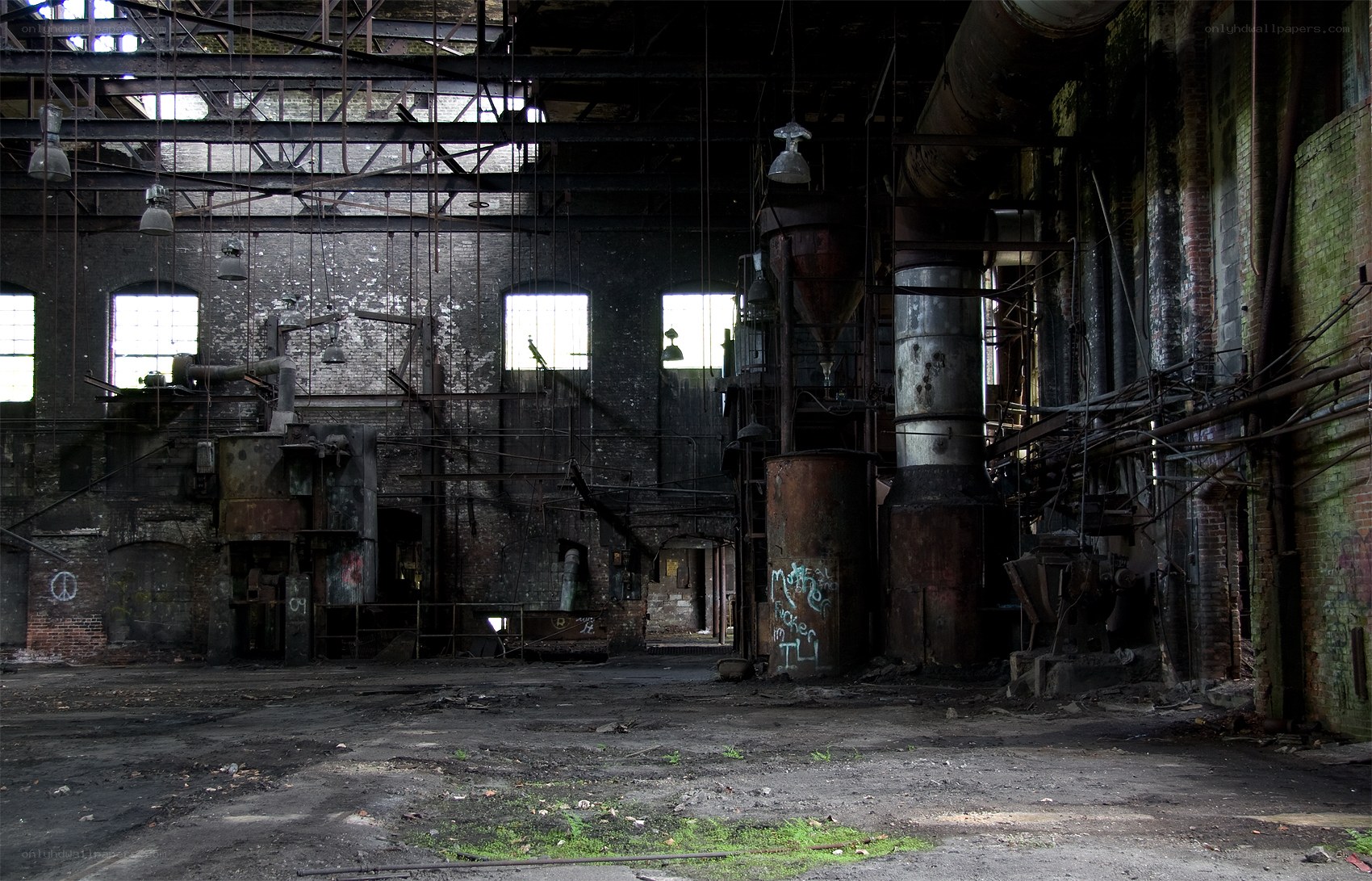 abandoned industrial factory interior