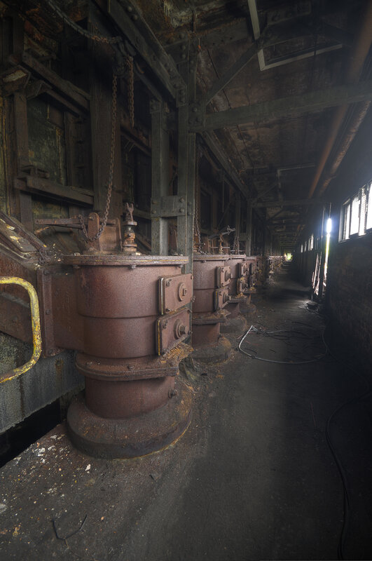 Abandoned industrial factory interior