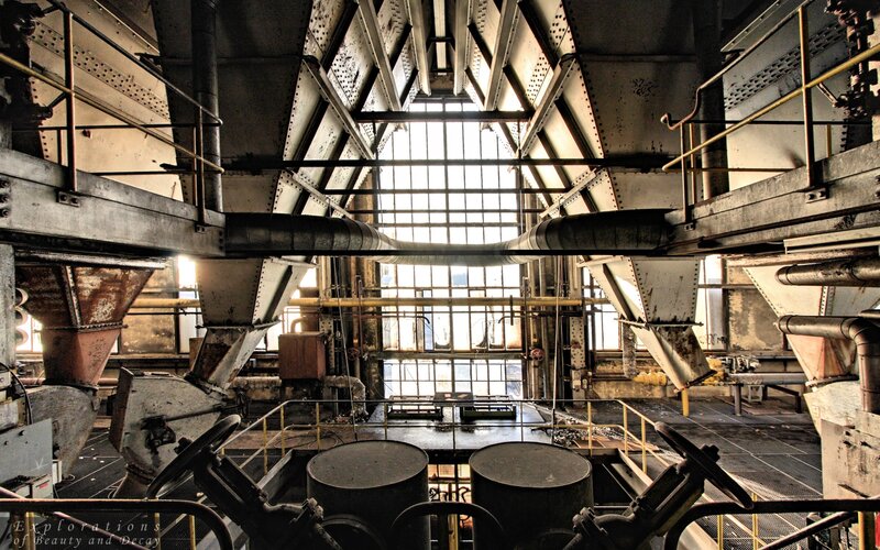Abandoned industrial factory interior