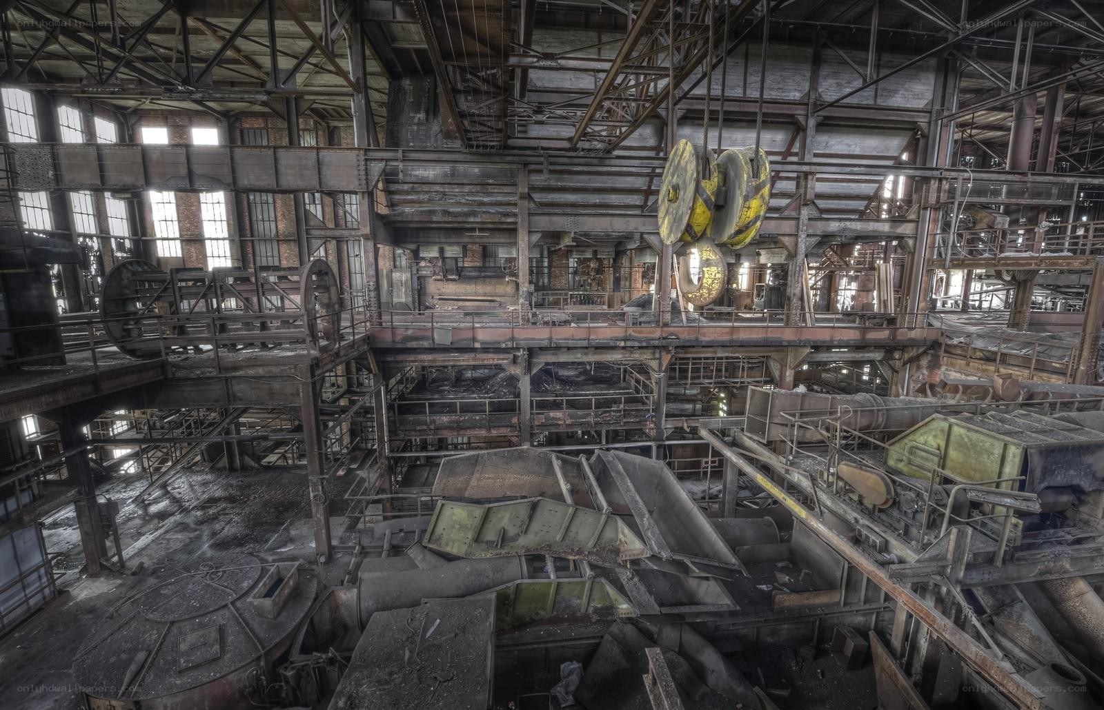 Abandoned industrial factory interior