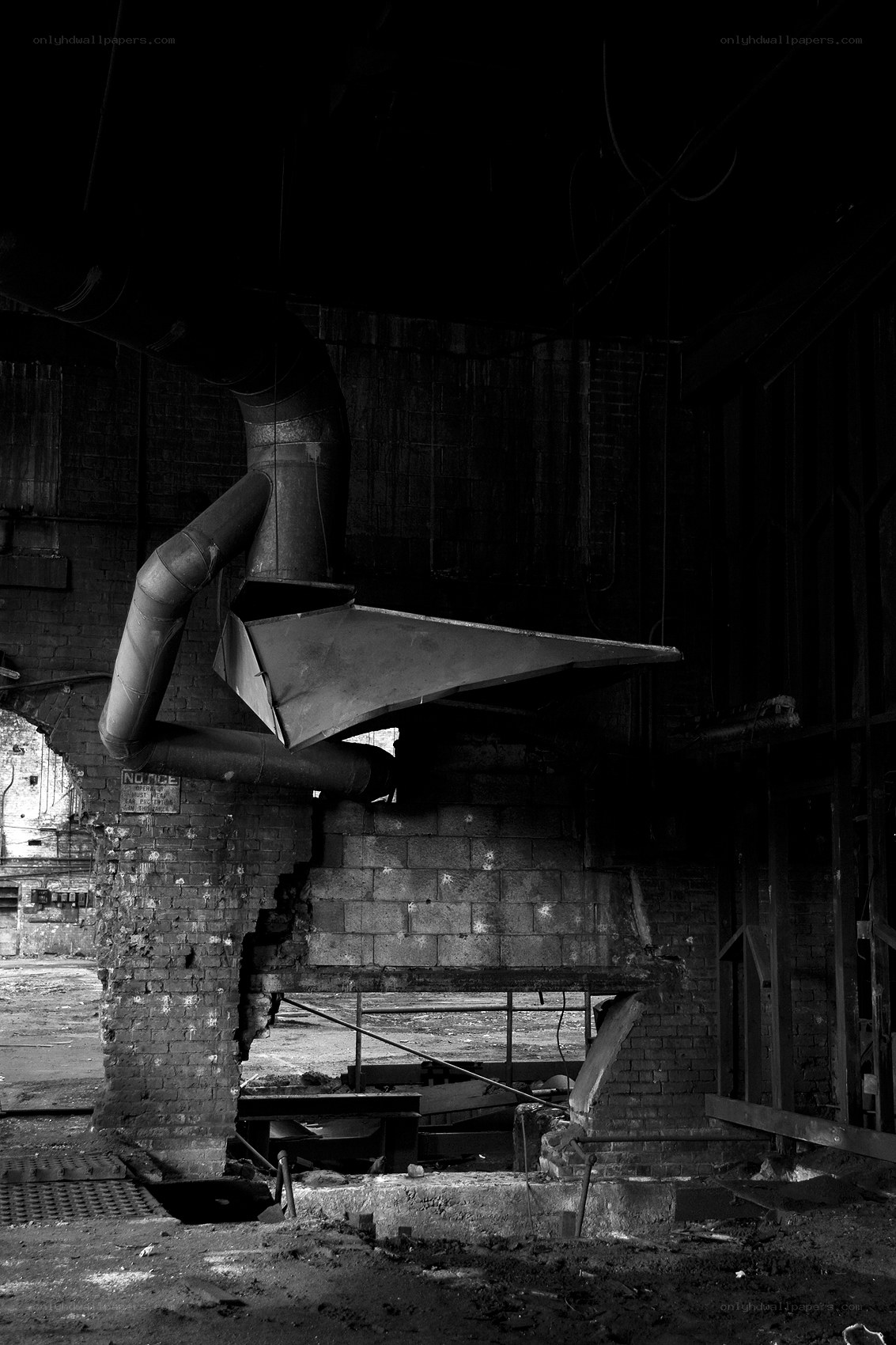 Abandoned industrial furnace