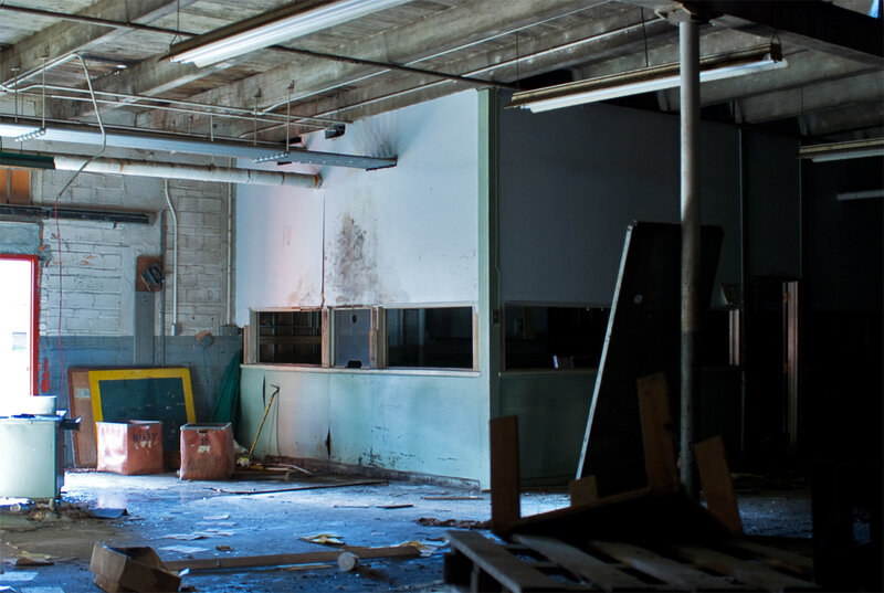 abandoned industrial interior