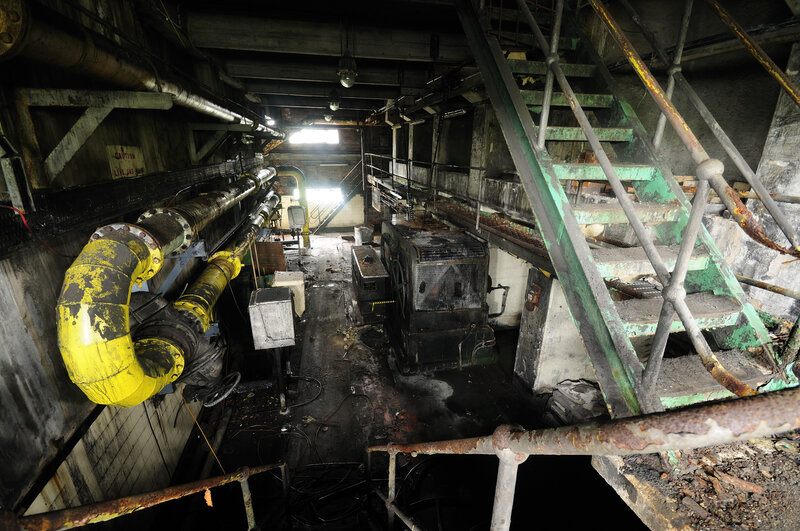 Abandoned industrial interior