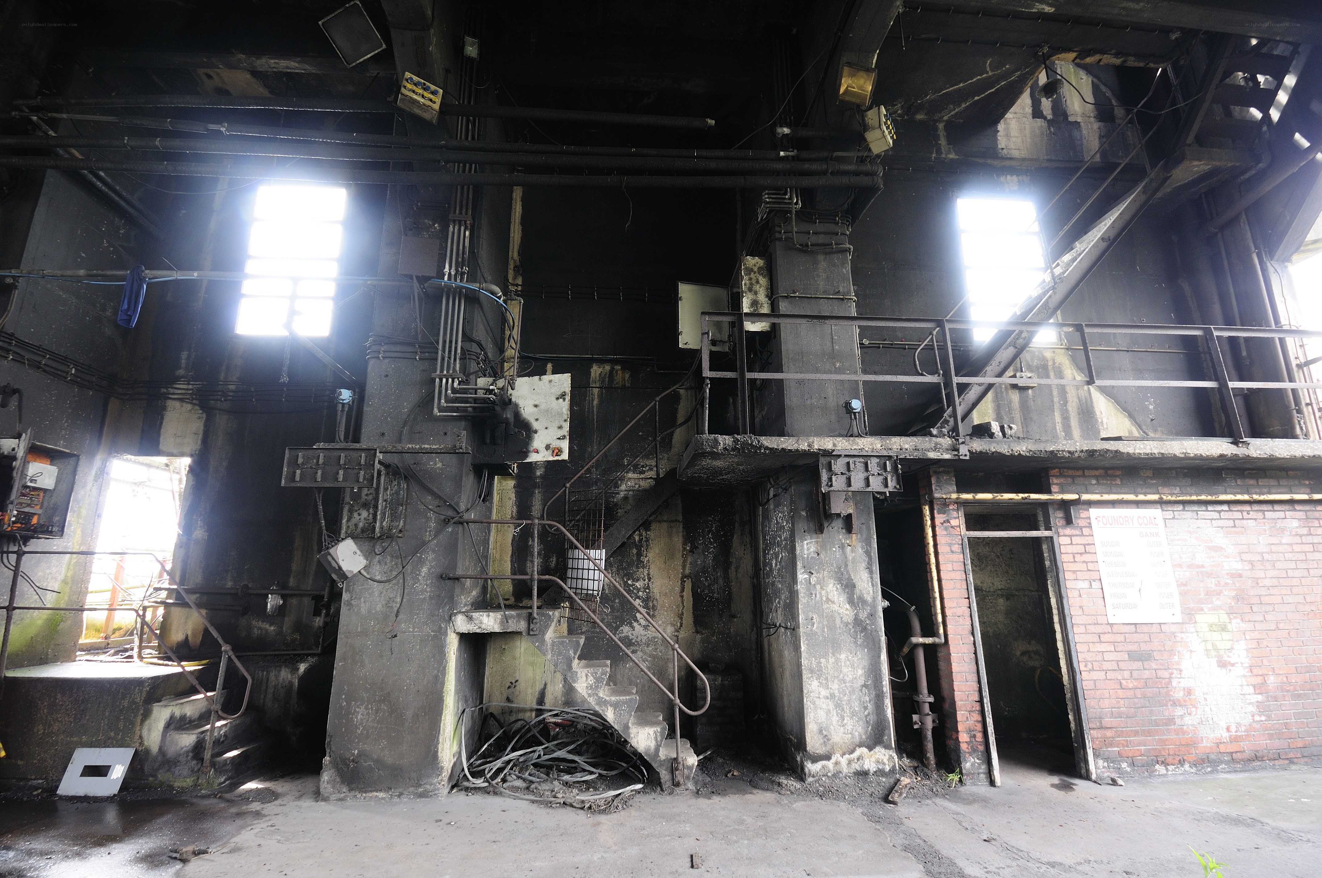 abandoned industrial interior