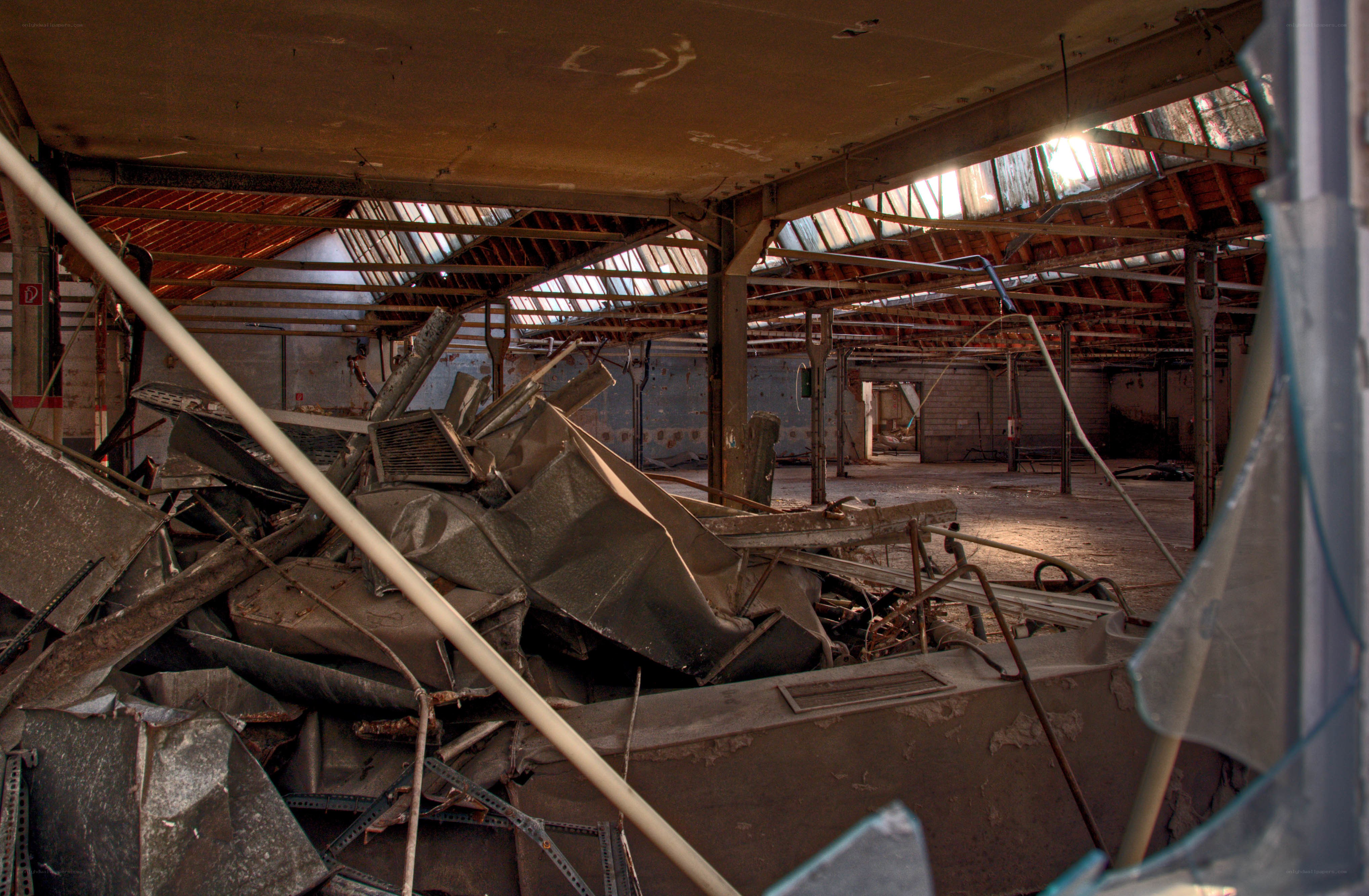 Abandoned industrial interior