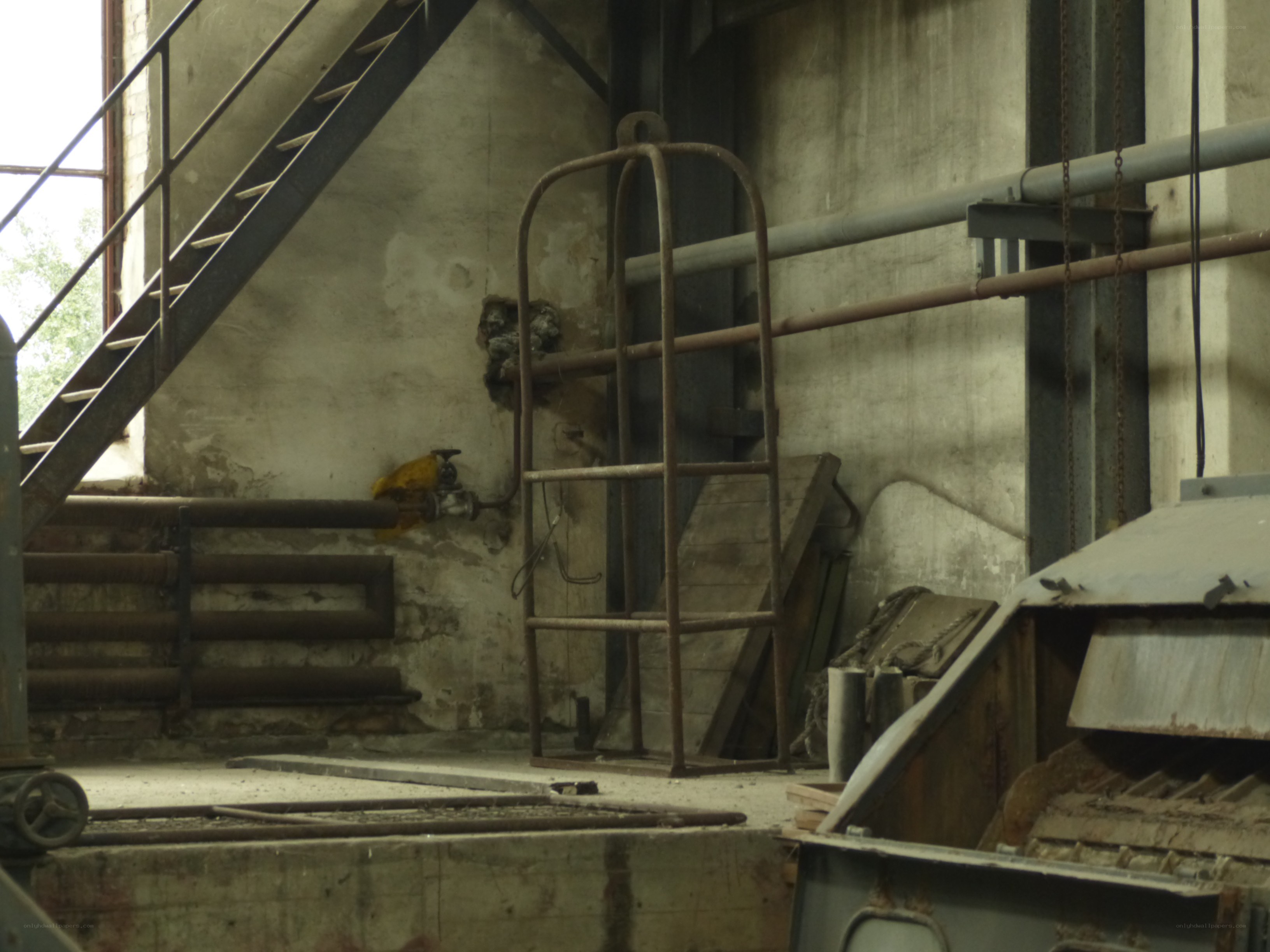 abandoned industrial interior