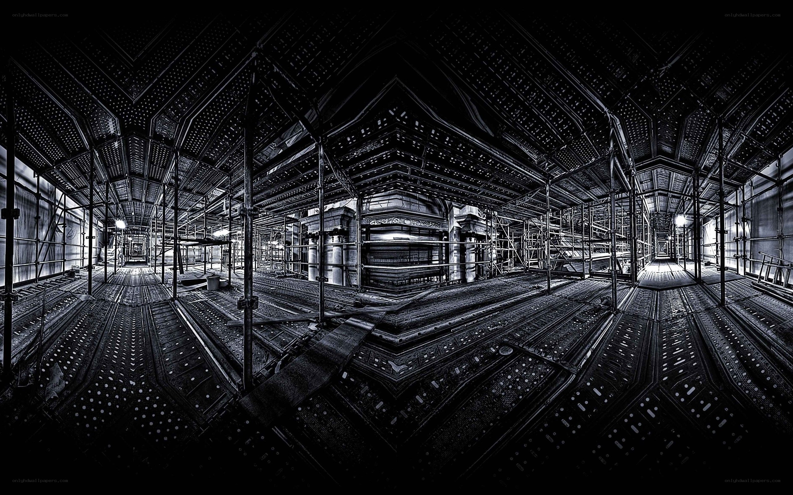 Abandoned industrial interior