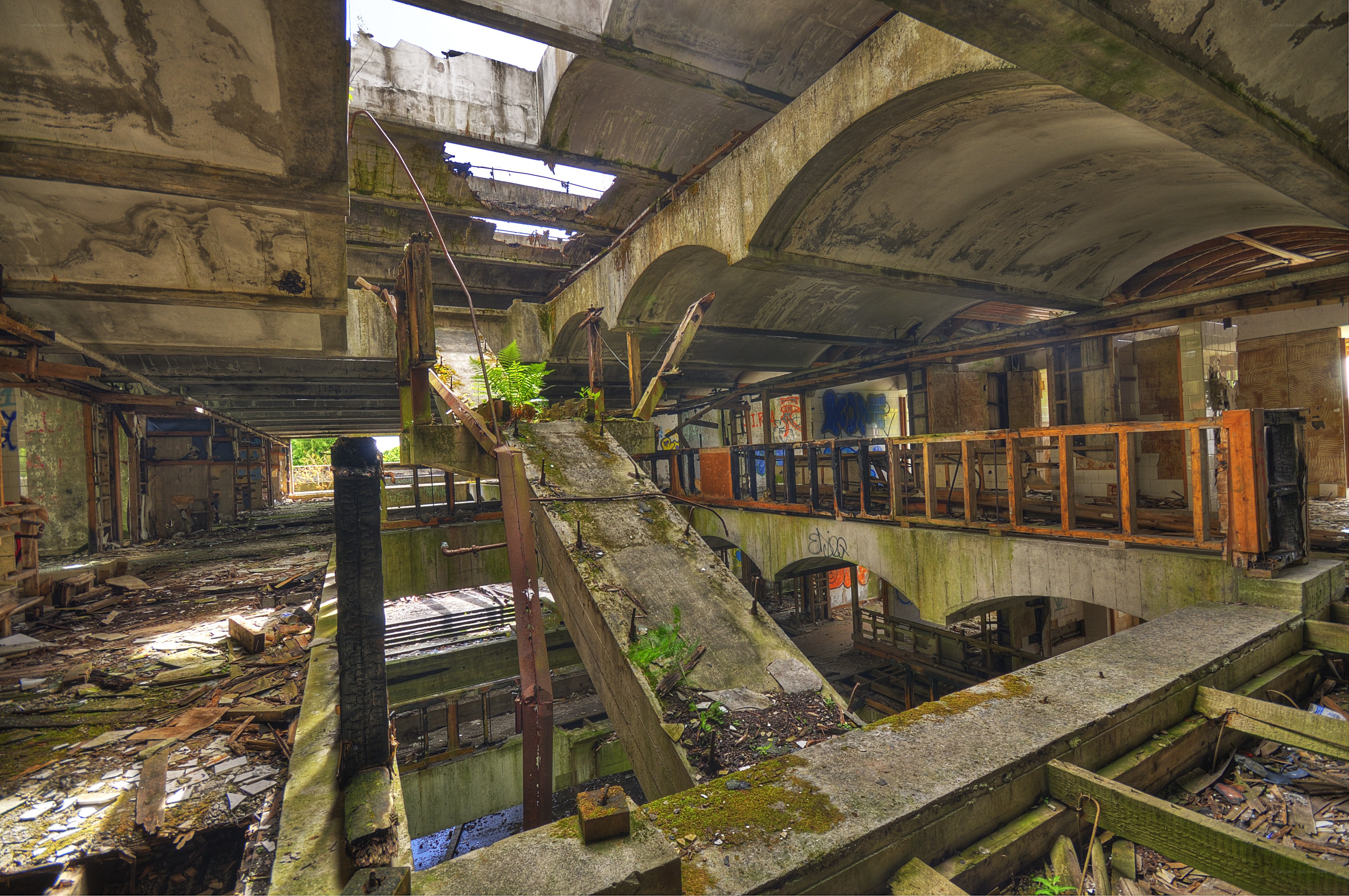 Abandoned industrial interior