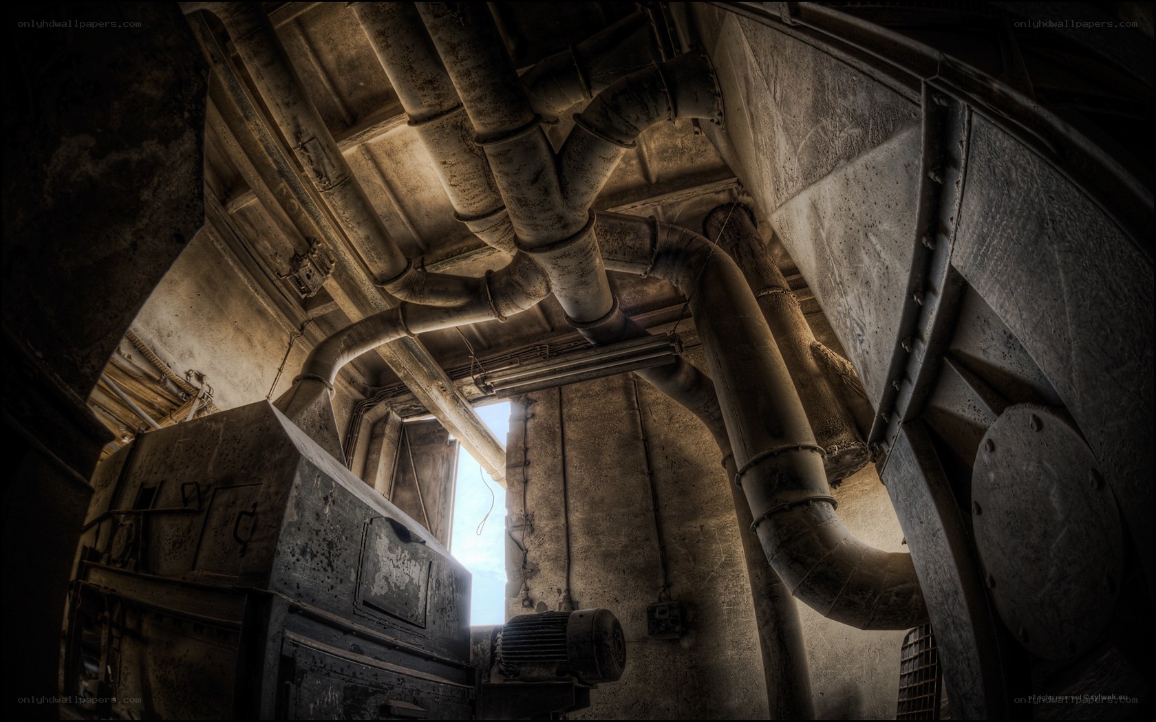 Abandoned industrial interior