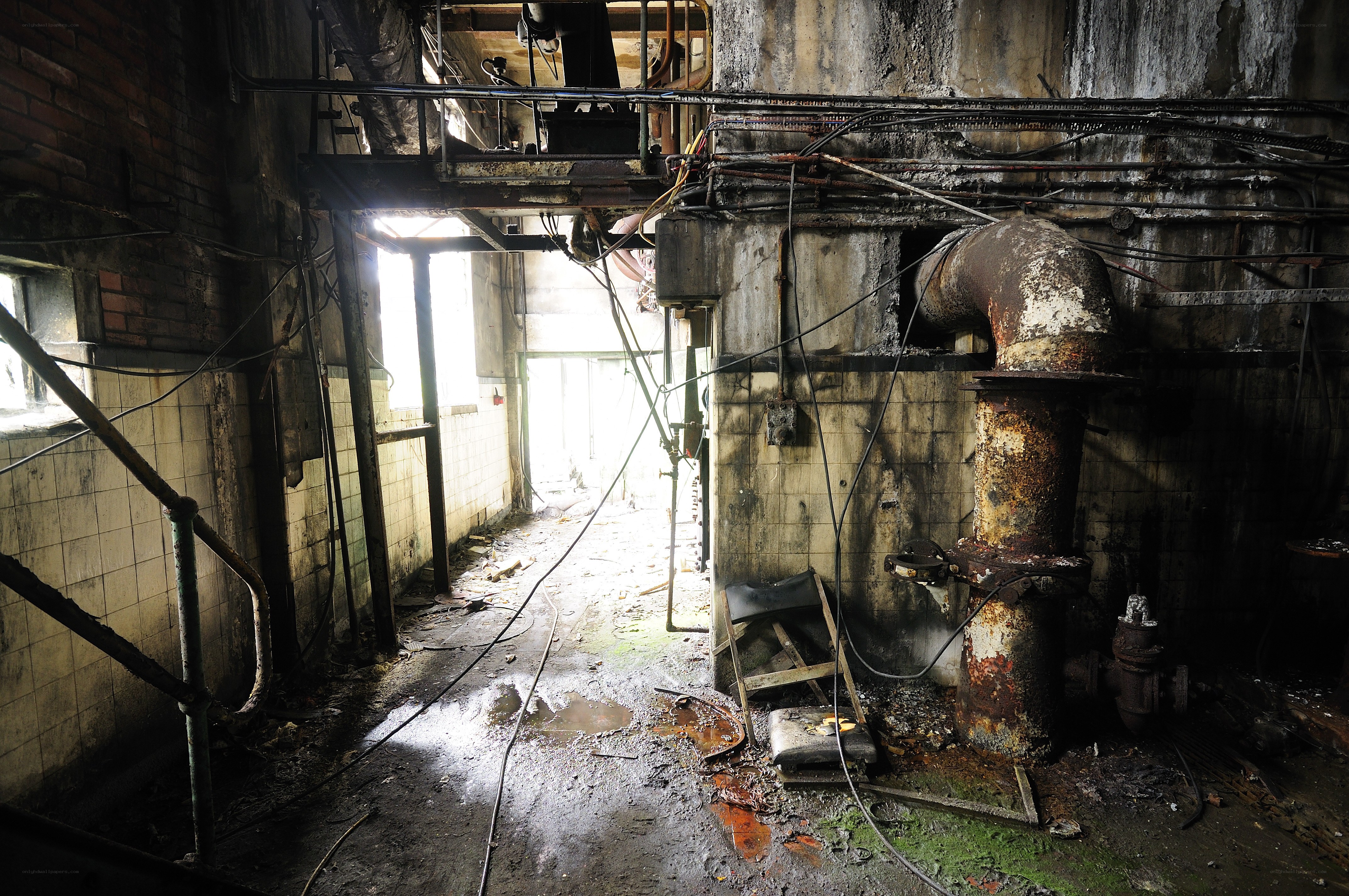 Abandoned industrial interior