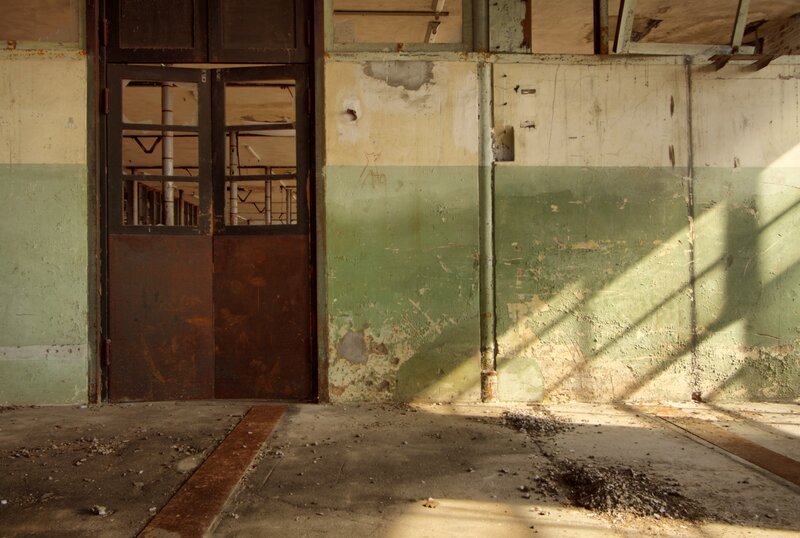 abandoned industrial interior