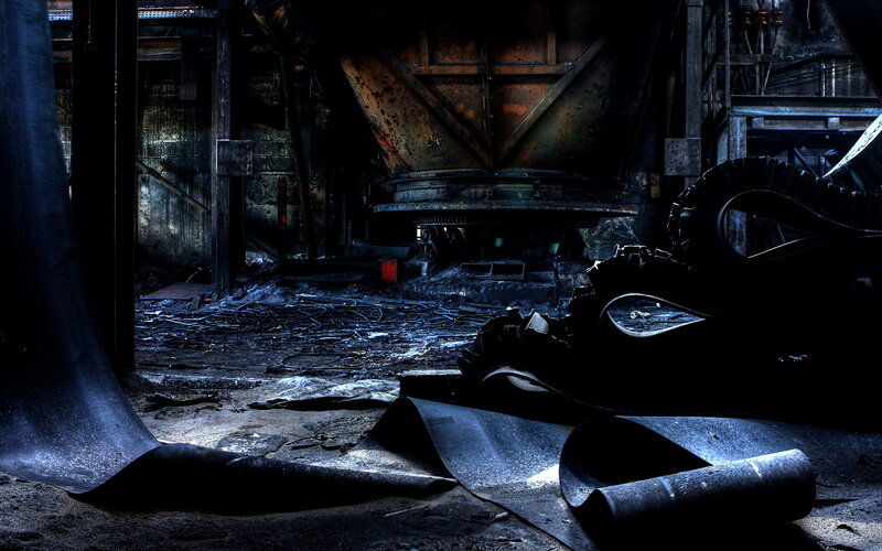 abandoned industrial interior