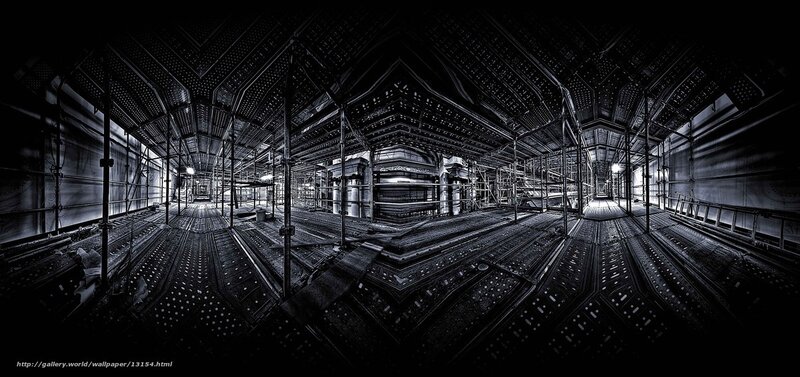 abandoned industrial interior