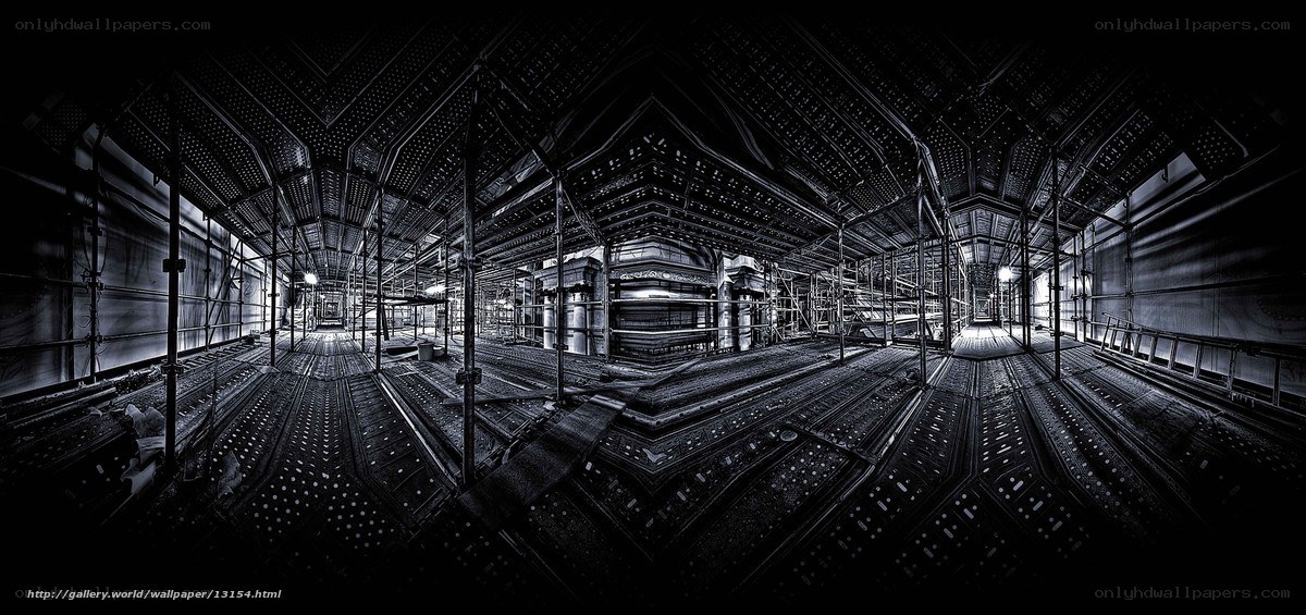 abandoned industrial interior