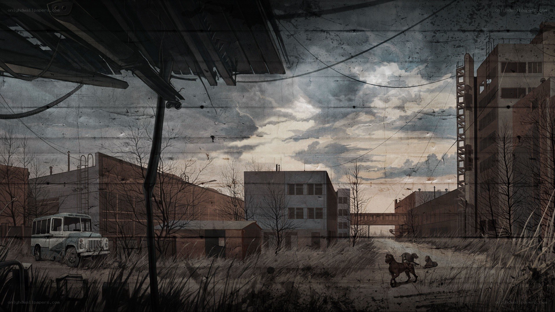 abandoned industrial landscape