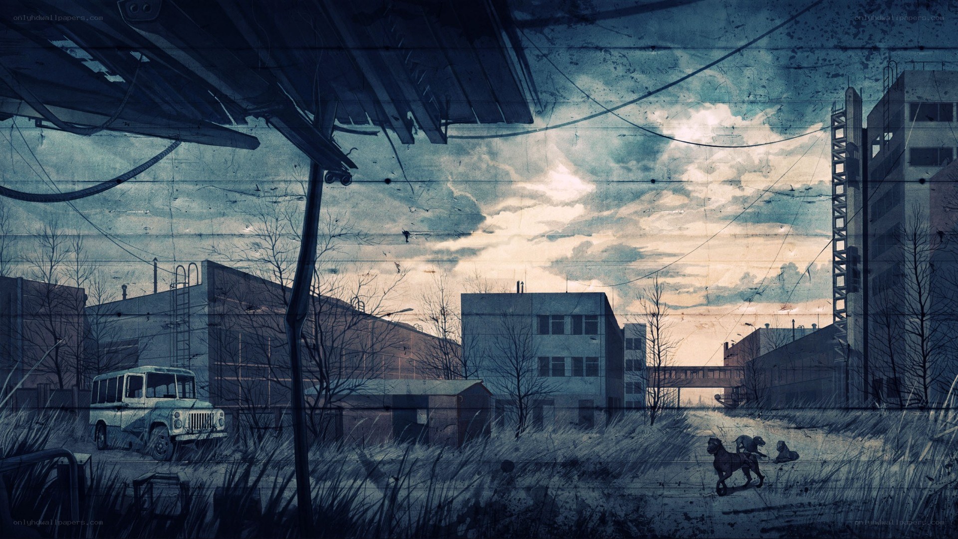abandoned industrial landscape