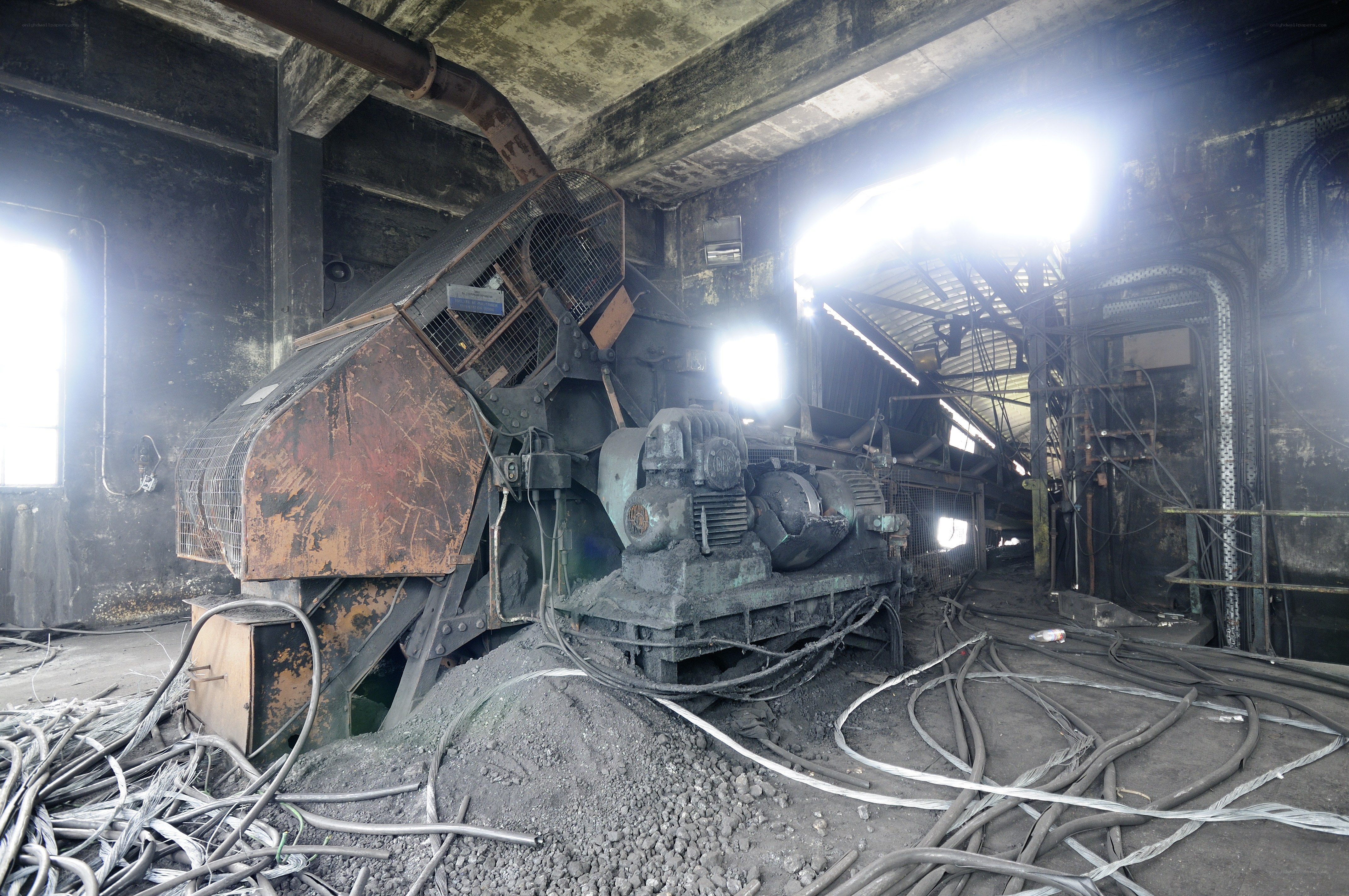 abandoned industrial machine