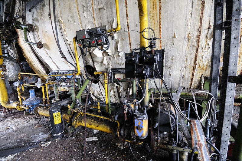 abandoned industrial machinery