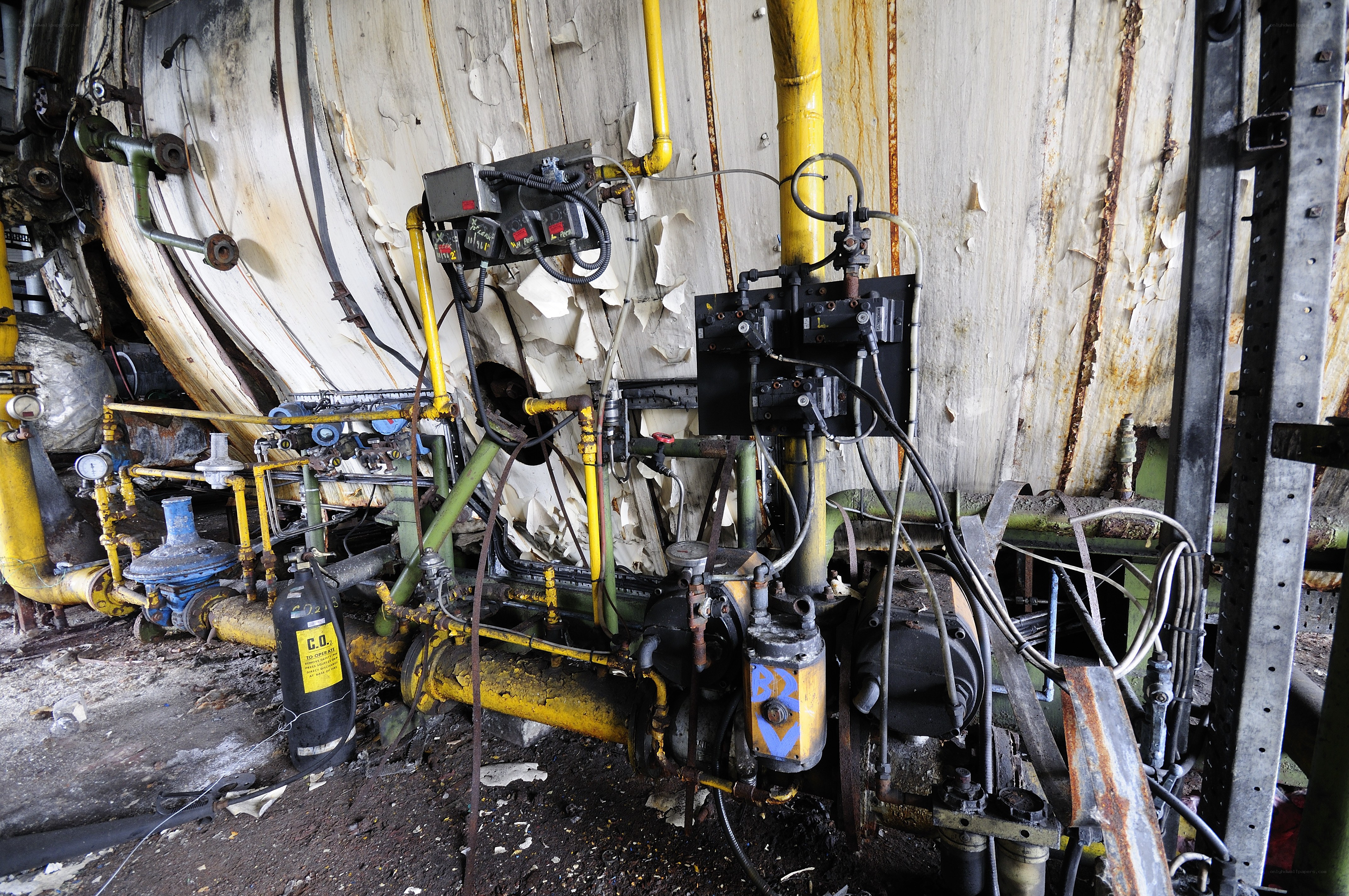 abandoned industrial machinery