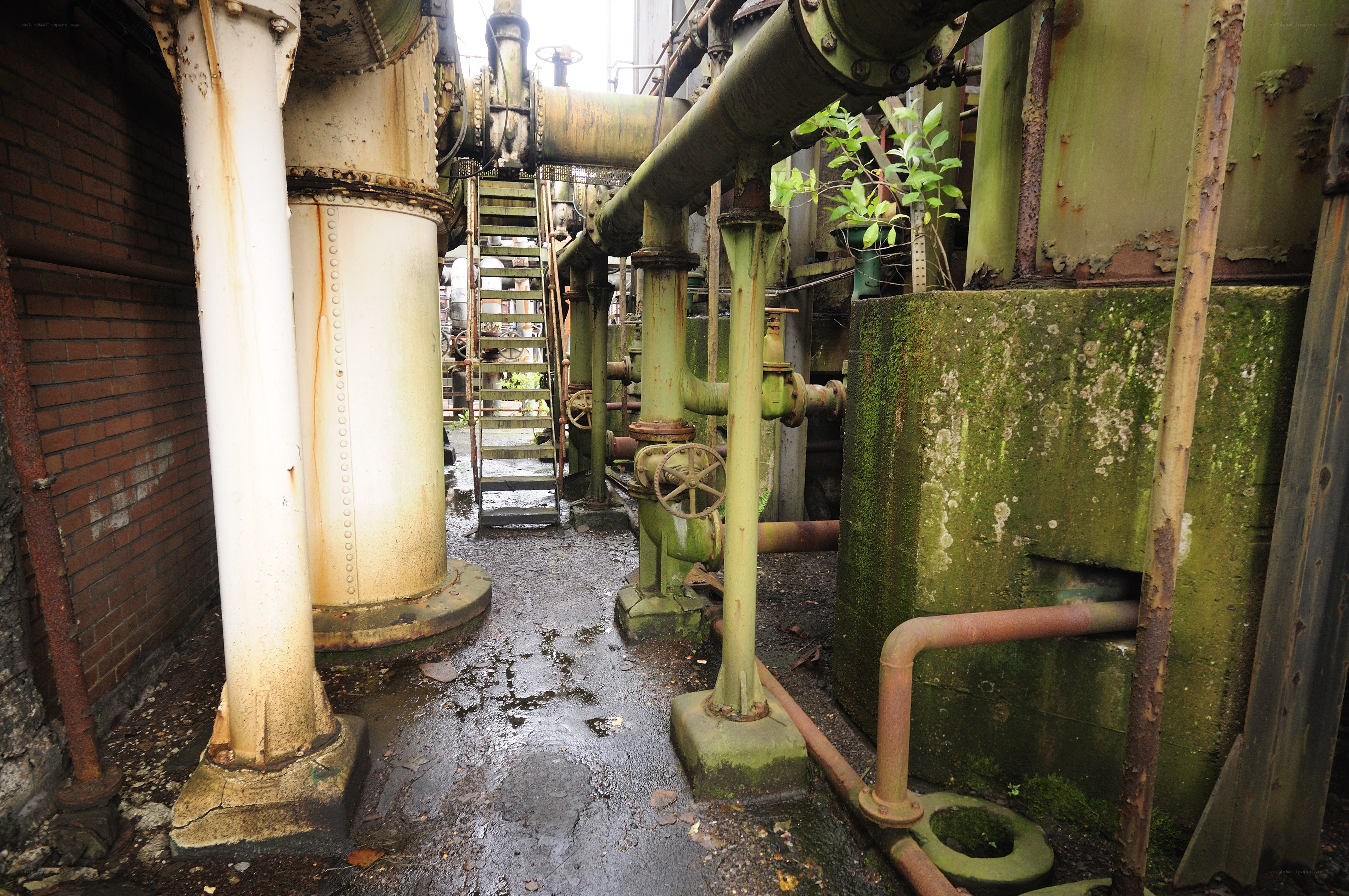 abandoned industrial machinery