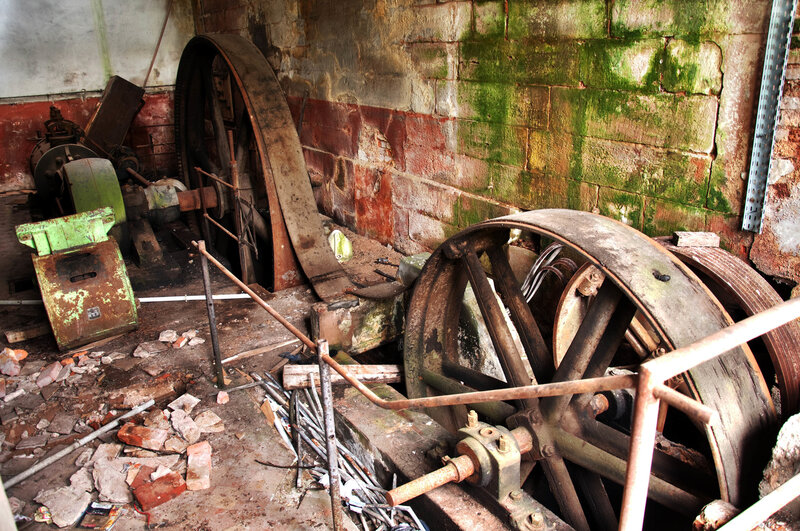 abandoned industrial machinery