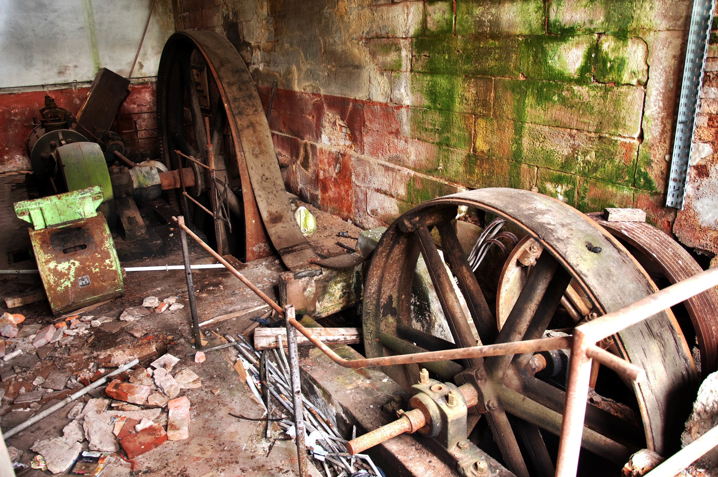 abandoned industrial machinery