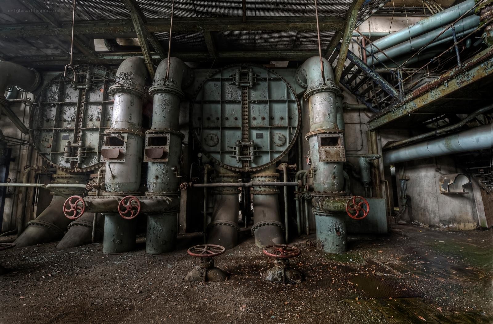 Abandoned industrial machinery