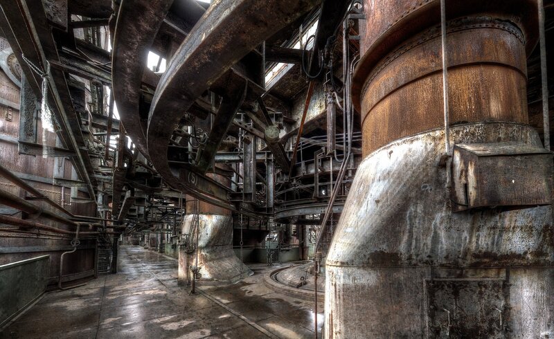 Abandoned Industrial Machinery — Brown