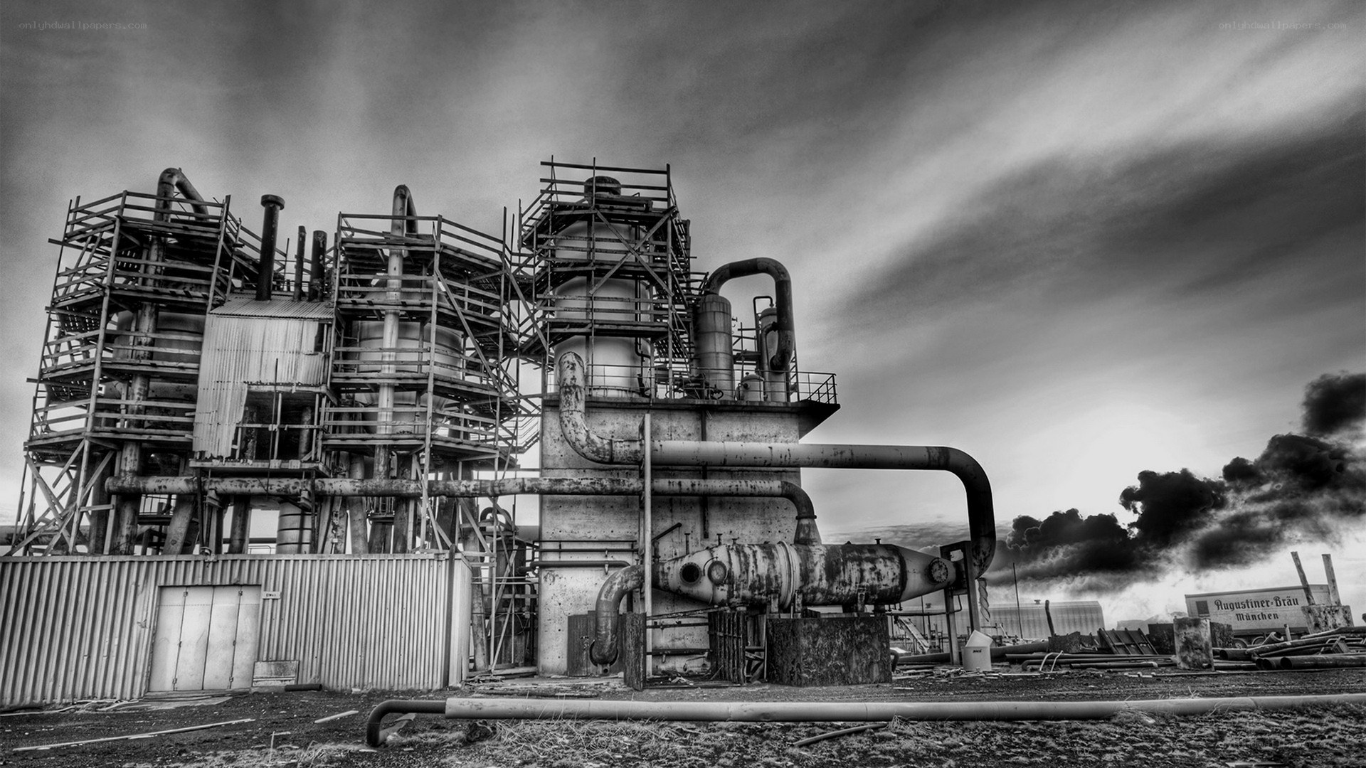 abandoned industrial plant
