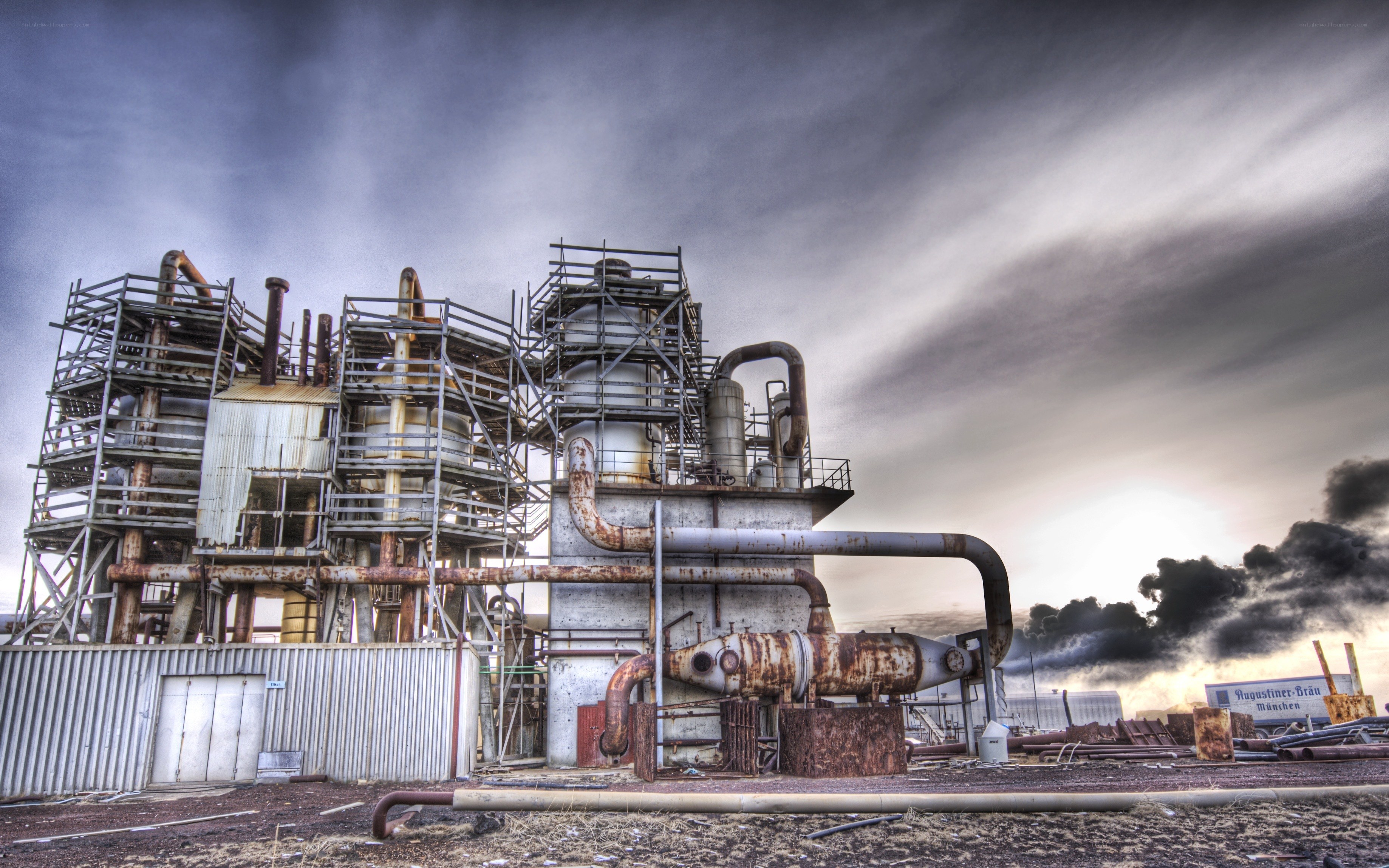 abandoned industrial plant