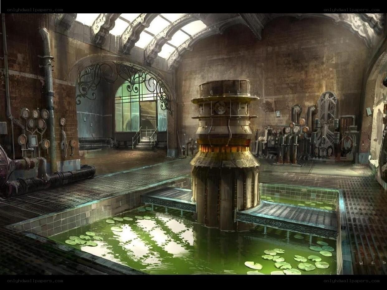 abandoned industrial pool