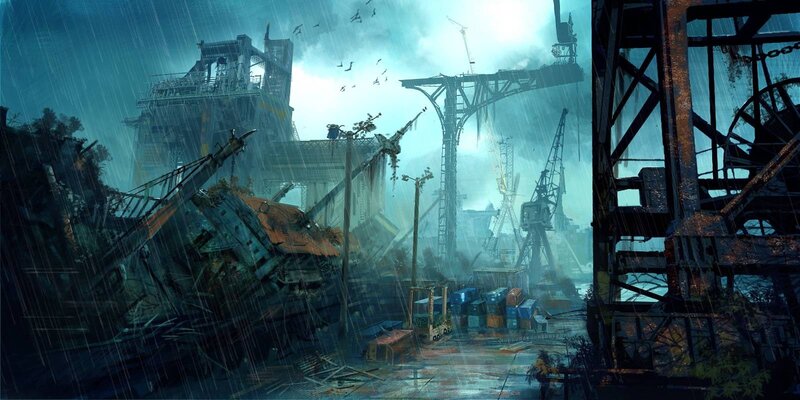 abandoned industrial port