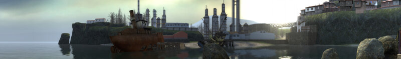 Abandoned industrial port