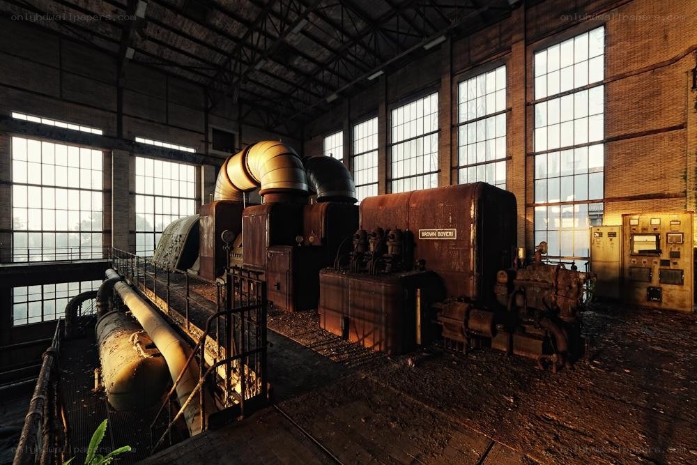 abandoned industrial power plant