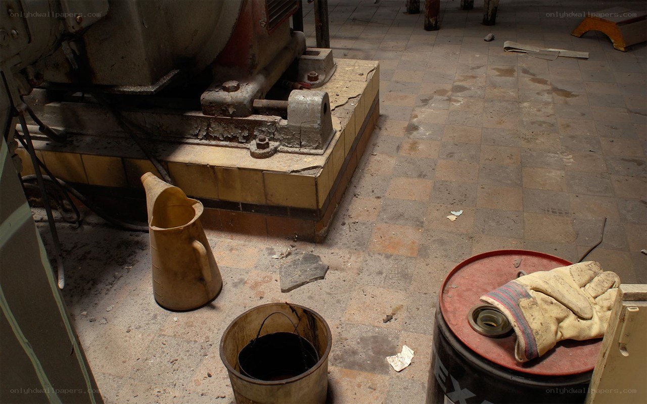 abandoned industrial room