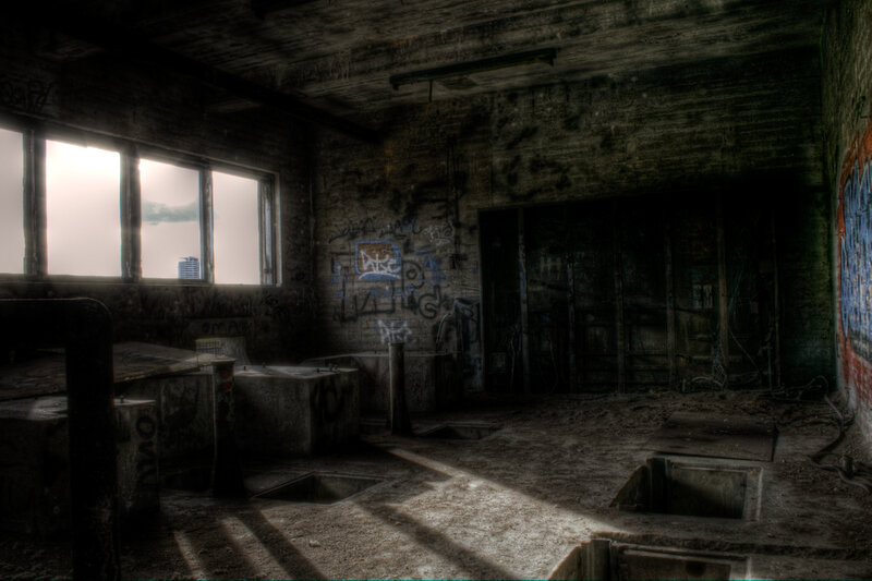 abandoned industrial room