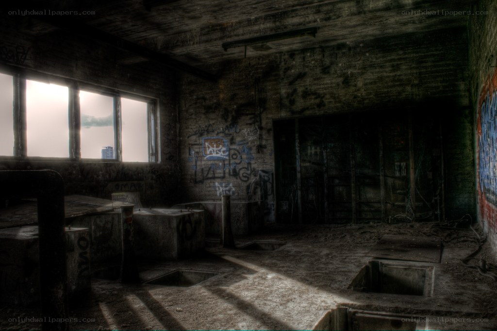 abandoned industrial room