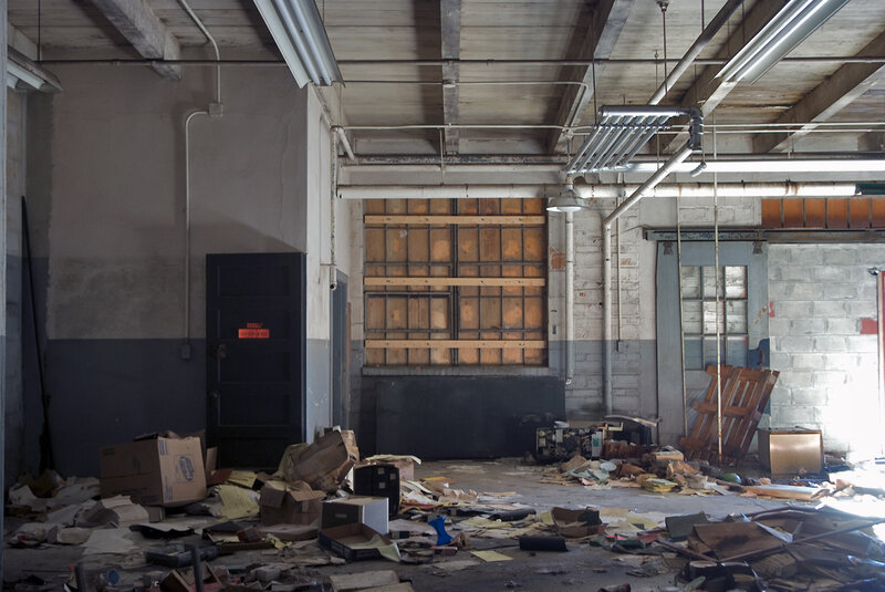 Abandoned industrial room