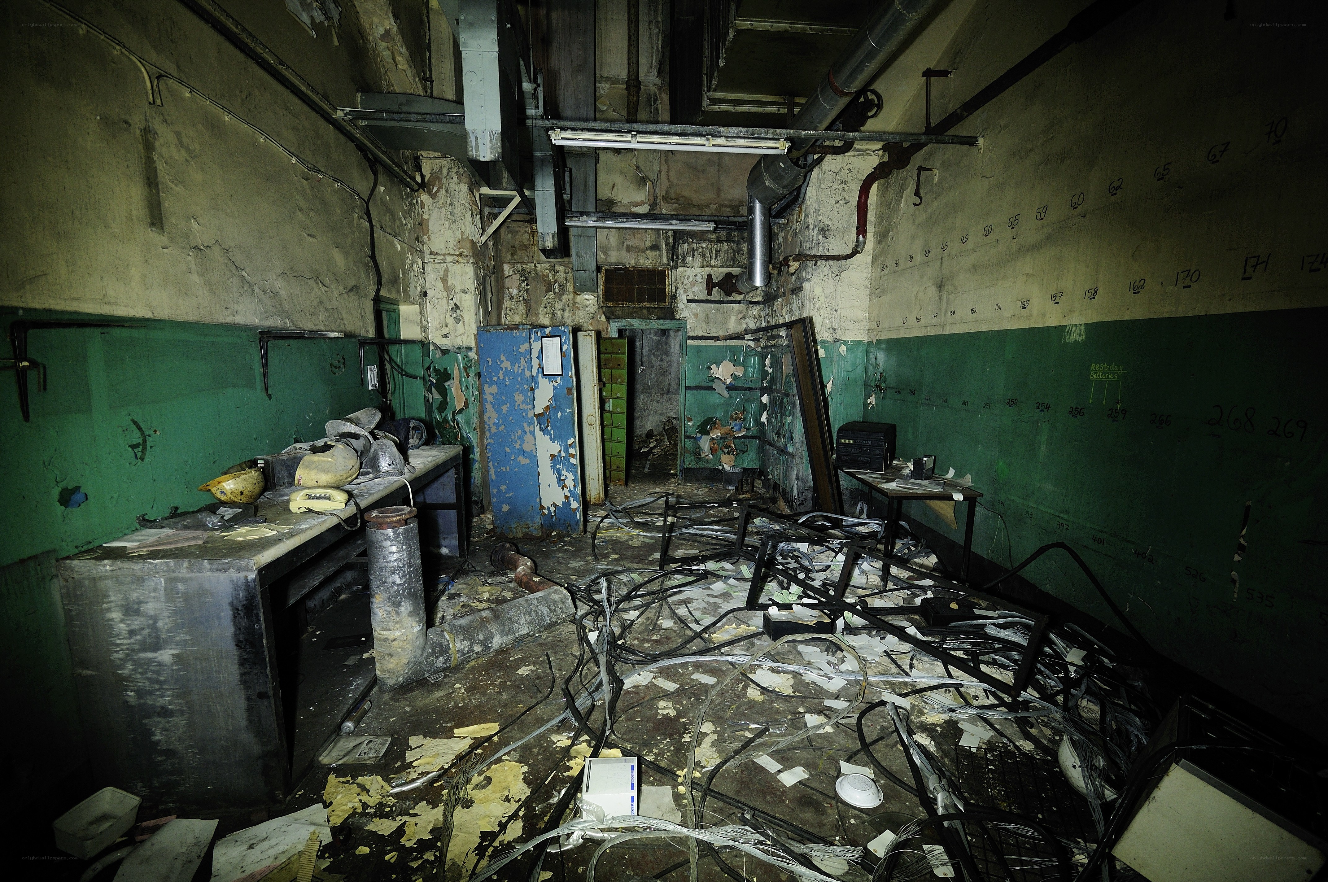 abandoned industrial room