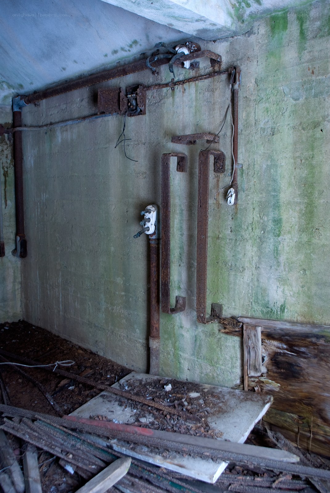 abandoned industrial room