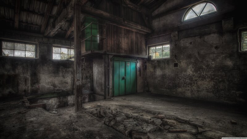 Abandoned Industrial Room — Brown, Dramatic