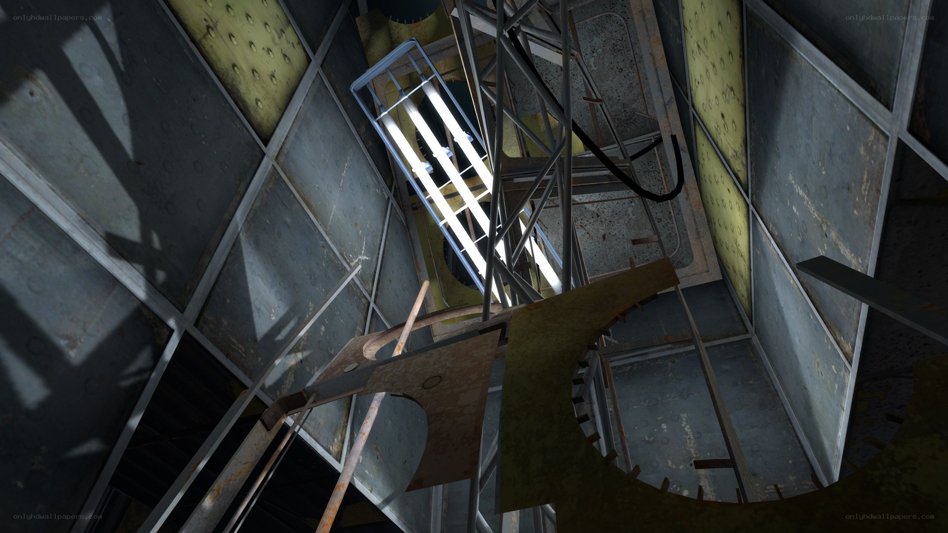 abandoned industrial shaft