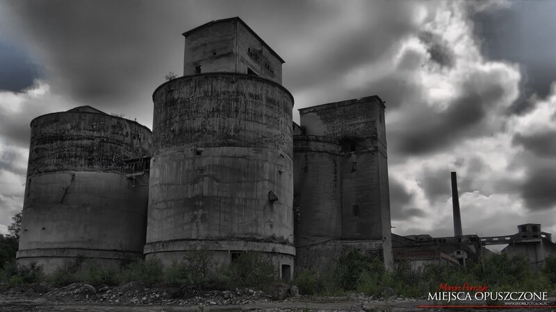 Abandoned industrial silos